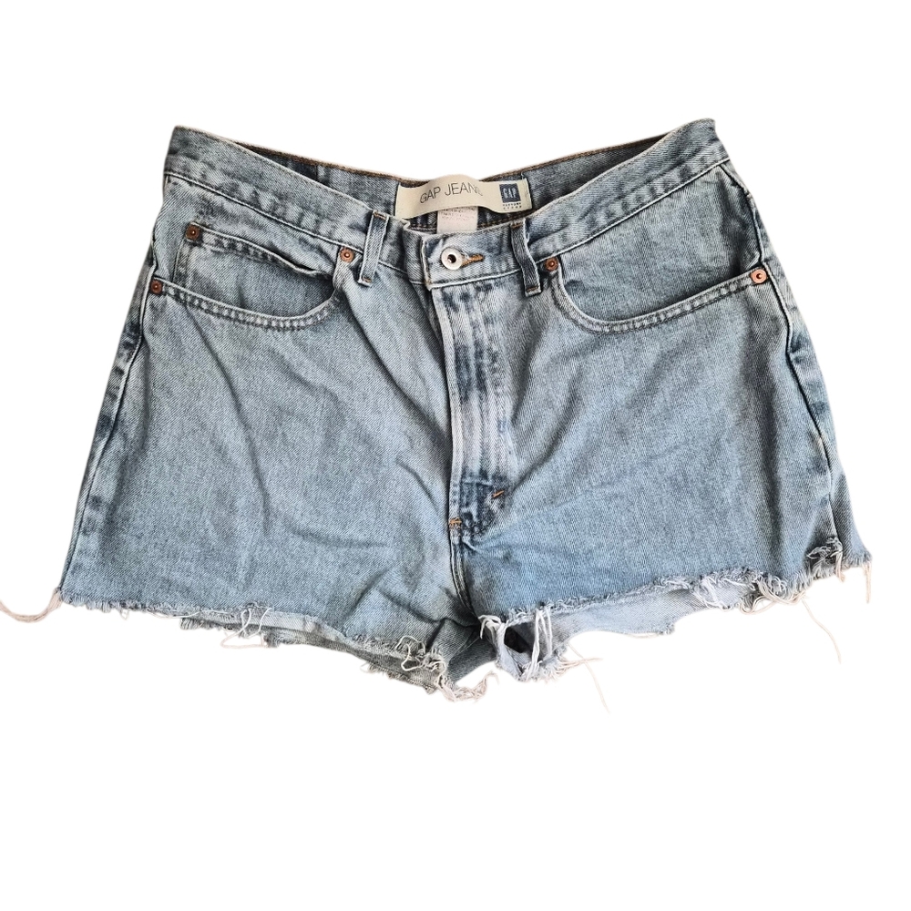 GAP Factory Light Wash Distressed Denim Shorts